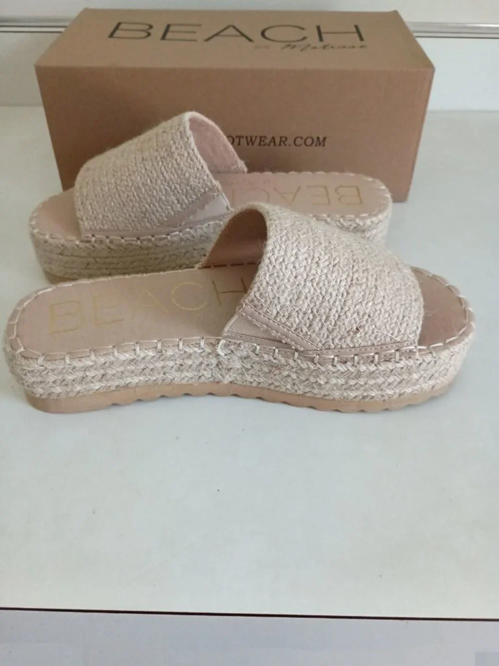NWT Matisse Del Mar jute platform espadrille sandals size 7